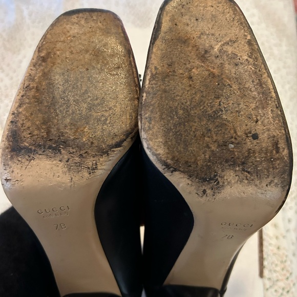 Gucci Black Leather Heels with Bamboo Bead Tassels - Picture 5 of 5